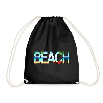 Beach - Turnbeutel - Schwarz - Vorne