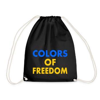 Colors of freedom - Drawstring Bag - black - Front