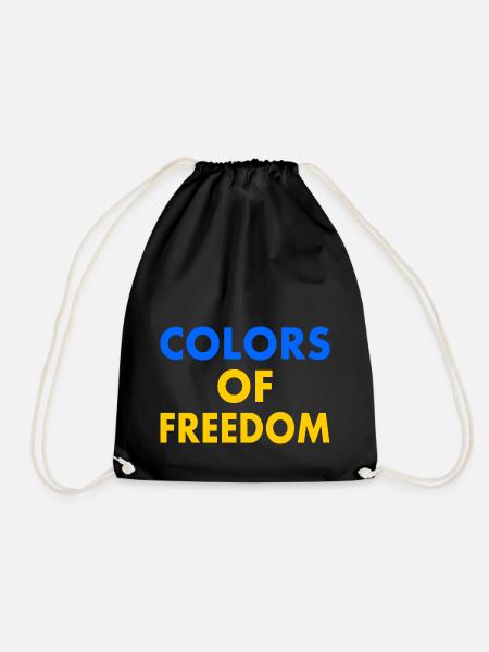 Colors of freedom - Turnbeutel - Schwarz