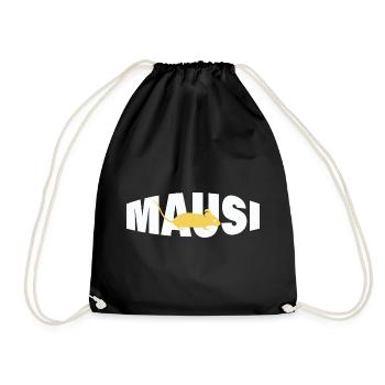 MAUSI - Turnbeutel - Schwarz - Vorne