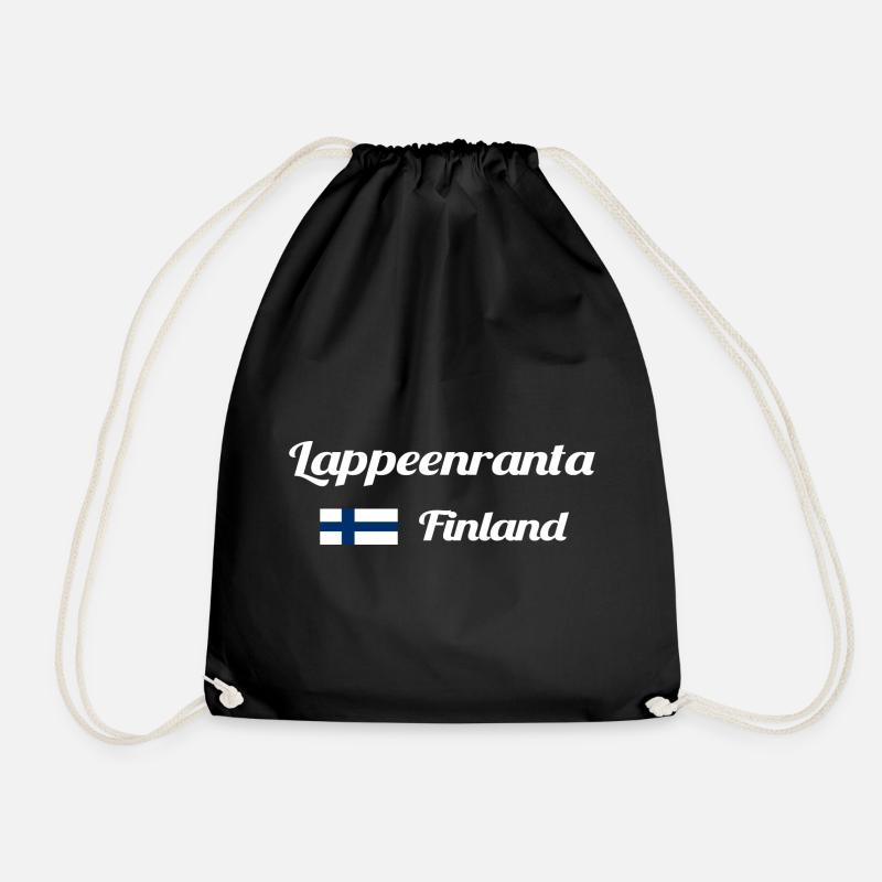 Lappeenranta, Finland- Stylish prints - Drawstring Bag - black