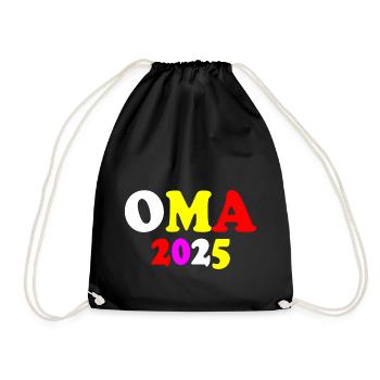 Oma 2025 - Turnbeutel - Schwarz - Vorne