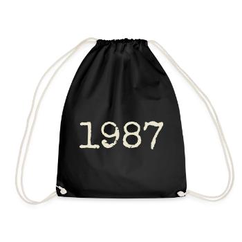 Geburtstagsgeschenk 1987 – Großartig seit 1987 - Turnbeutel - Schwarz - Vorne