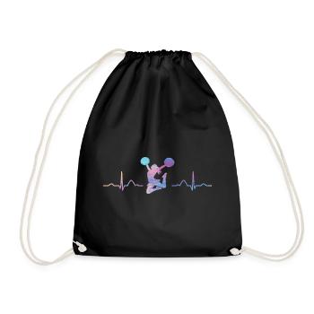Cheerleader Cheer Mom Cheerleading - Drawstring Bag - black - Front