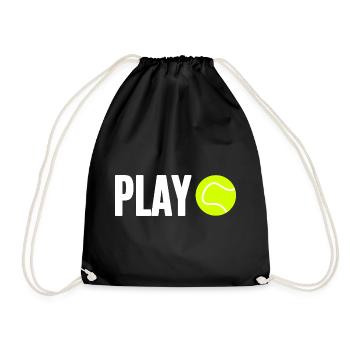 Tennis Tennis Player - Drawstring Bag - black - Front