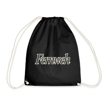 Fernweh V1 - Turnbeutel - Schwarz - Vorne