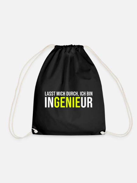 Genie Ingenieur - Turnbeutel - Schwarz