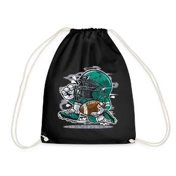 FOOTBALL JOUEUR - American Football Comic Cadeau - Sac de sport léger - noir - Devant