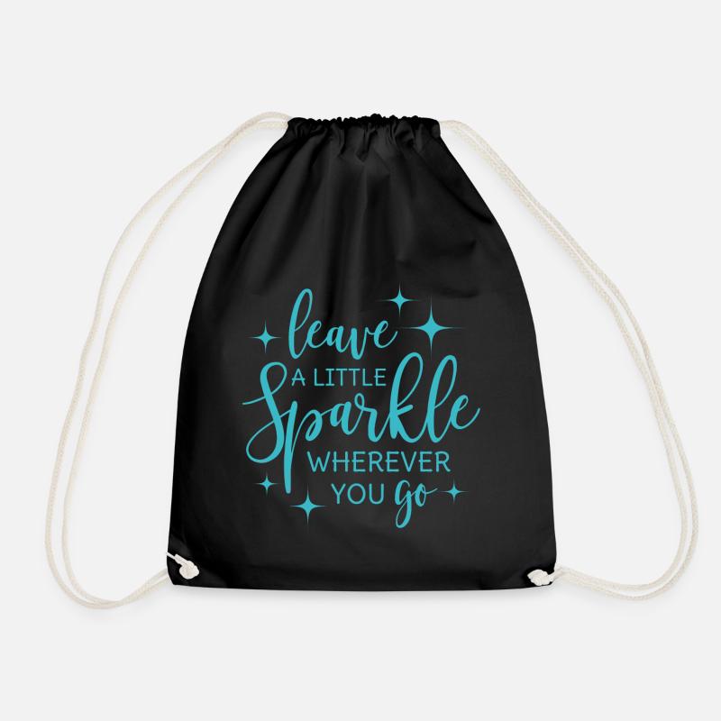 Leave a little sparkle wherever you go - Turnbeutel - Schwarz