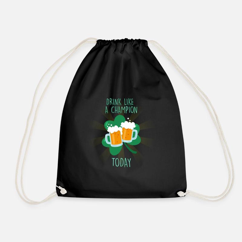 DRINK LIKE CHAMPION TODAY - Drawstring Bag - black