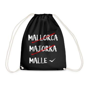 Mallorca - Turnbeutel - Schwarz - Vorne