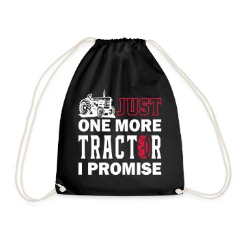 Just One More Tractor - Turnbeutel - Schwarz - Vorne
