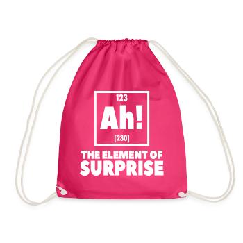 Ah - Element Chemistry Periodic Table funny - Drawstring Bag - fuchsia - Front