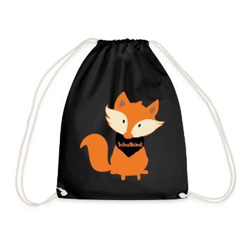 Renard écolier enfant scolarisation - Sac de sport léger - noir - Devant