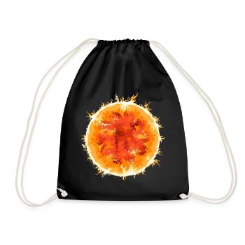 Fireball, Sun, Symbol, Summer, Space, Space - Drawstring Bag - black - Front