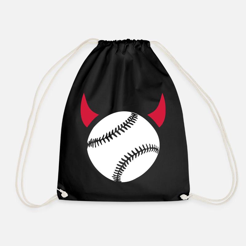 baseball - Drawstring Bag - black