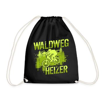 MTB Mountainbiker - Waldweg Heizer - Turnbeutel - Schwarz - Vorne