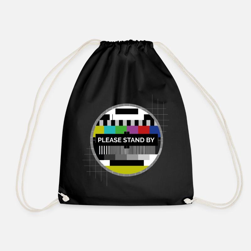 Testbild Please stand by - Turnbeutel - Schwarz