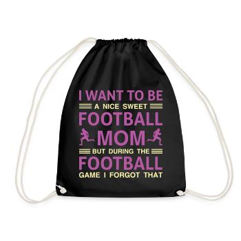 American Football Mom - Sac de sport léger - noir - Devant