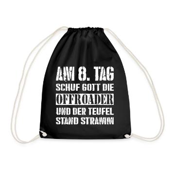 Offorad Geländewagen 4x4 - Turnbeutel - Schwarz - Vorne