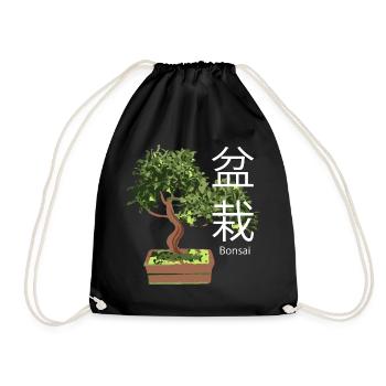 Bonsai Tree Plants - Drawstring Bag - black - Front