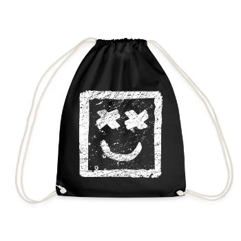 Be Happy Graffiti - Cooles Street Art Punk Smile - Turnbeutel - Schwarz - Vorne