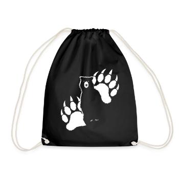 Ours Grizzli - Sac de sport léger - noir - Devant