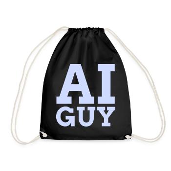 AI Guy - Drawstring Bag - black - Front