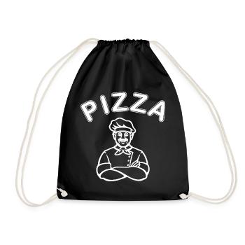 Pizza Pizzaiolo Street Food - Drawstring Bag - black - Front