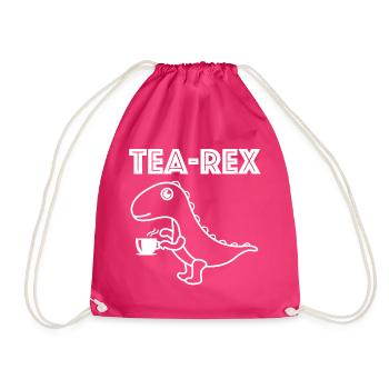 Tea Rex, Tea Tyrannosaurus rex images amusantes - Sac de sport léger - fuchsia - Devant