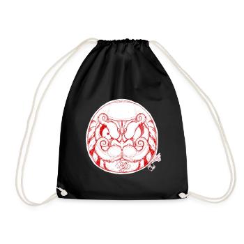 Daruma_S - Drawstring Bag - black - Front