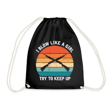 Duck Hunting Duck Hunting Hunter Duck Hunter Duck Hunter Design - Drawstring Bag - black - Front
