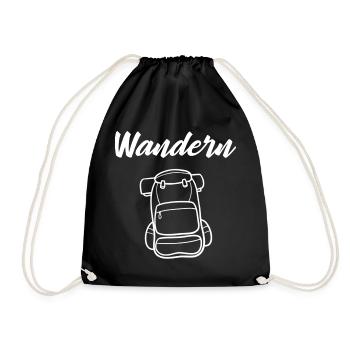 Wandern Backpack - Turnbeutel - Schwarz - Vorne