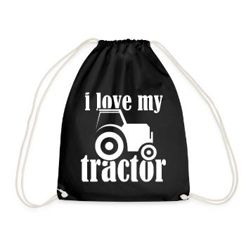 tracteur tracteur amour symbole ferme agriculteur - Sac de sport léger - noir - Devant