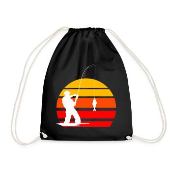 Pêche Pêche Pêcheur Petri Heil Carpe Pêche - Sac de sport léger - noir - Devant