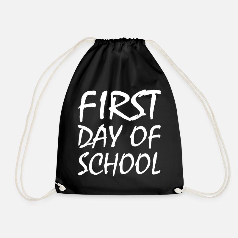 First day of school - Turnbeutel - Schwarz