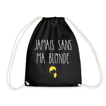 Jamais sans ma blonde - Sac de sport léger - noir - Devant