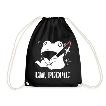 Ew People Frog Lover Cottagecore - Turnbeutel - Schwarz - Vorne