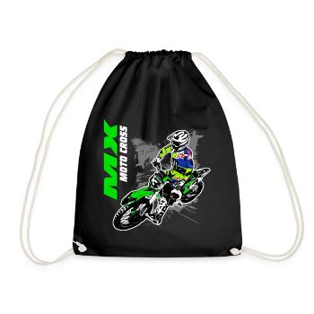 Moto Cross - Motocross - Supercross - Turnbeutel - Schwarz - Vorne