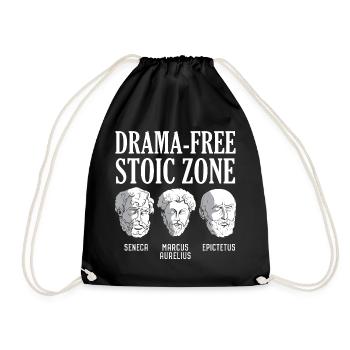 Drama-Free Stoic Zone Stoizismus Philosophie - Turnbeutel - Schwarz - Vorne