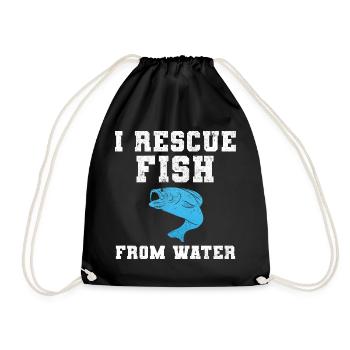 Je sauve des poissons de l’eau Fischer - Sac de sport léger - noir - Devant
