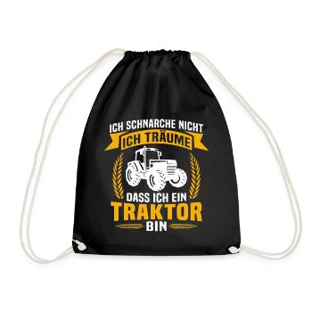 Ich Ein Traktor Bin - Turnbeutel - Schwarz - Vorne