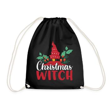 Christmas Witch Christmas Gifts - Drawstring Bag - black - Front