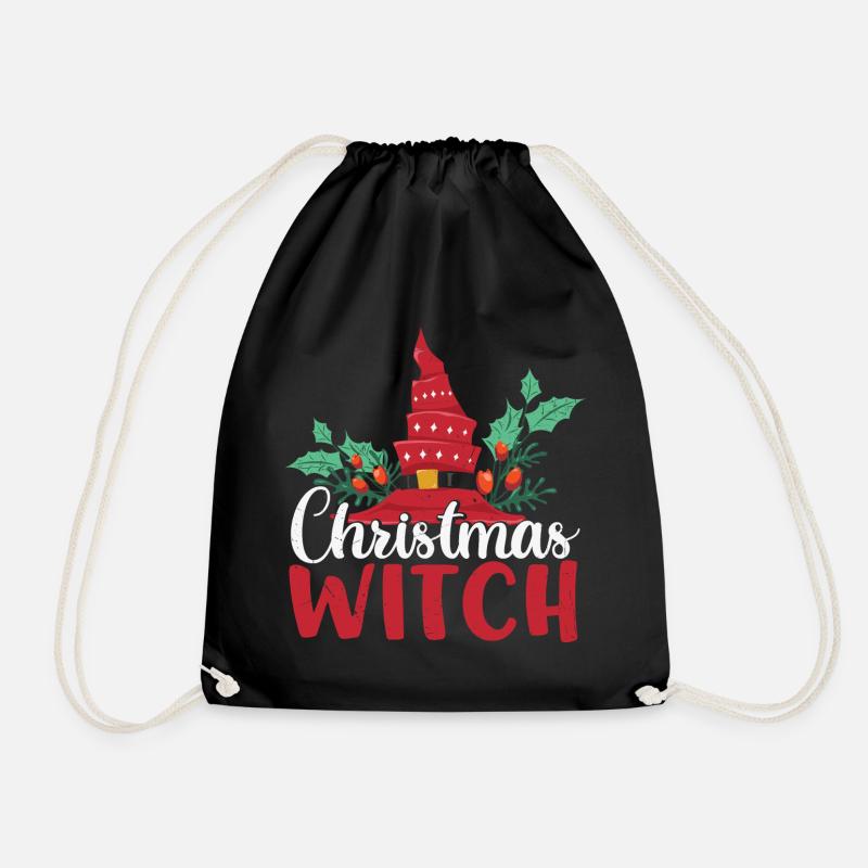christmas witch Weihnachten Geschenke - Turnbeutel - Schwarz