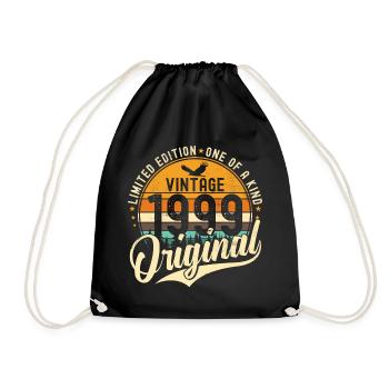 1999 Vintage Vintage rétro cadeau d’anniversaire - Sac de sport léger - noir - Devant