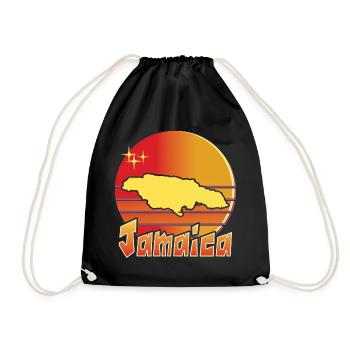 Schöne Souvenir-Geschenkideen-Karte aus Jamaika - Turnbeutel - Schwarz - Vorne