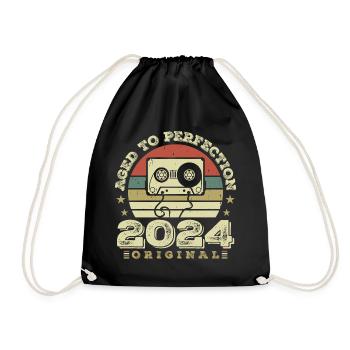 Idée Cadeau Anniversaire Vintage Original 2024 - Sac de sport léger - noir - Devant