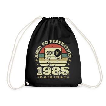 Idée Cadeau Anniversaire Vintage Original 1985 - Sac de sport léger - noir - Devant