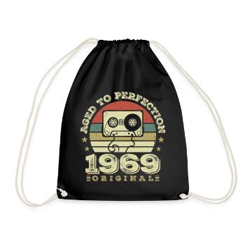 Idée Cadeau Anniversaire Vintage Original 1969 - Sac de sport léger - noir - Devant