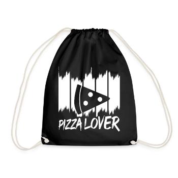 Lustiger Pizza Liebhaber - Turnbeutel - Schwarz - Vorne